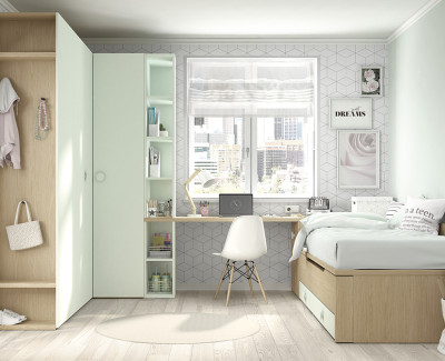 Chambre bébé avec lit convertible en chambre enfant, et armoire - UNNIQ  Habitat