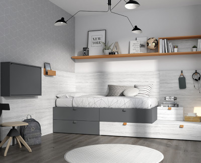 Chambre bébé avec lit convertible en chambre enfant, et armoire - UNNIQ  Habitat