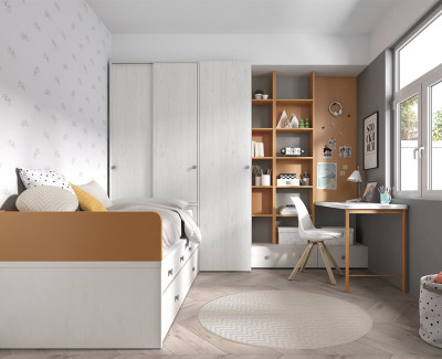 Chambre bébé avec lit convertible en chambre enfant, et armoire - UNNIQ  Habitat