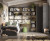 Chambre avec lit gigogne relevable, bureau avec étagères et armoire d'angle