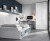Chambre jeune avec lit compact, armoire à portes battantes et bureau