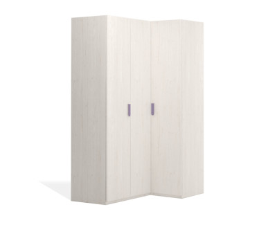 Armoire d'angle à porte pliante et porte battante