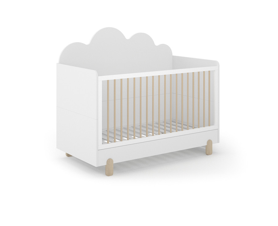 Lit bébé évolutif 0-6 ans blanc Nuage