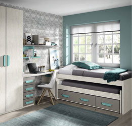 Chambre bébé avec lit convertible en chambre enfant, et armoire - UNNIQ  Habitat